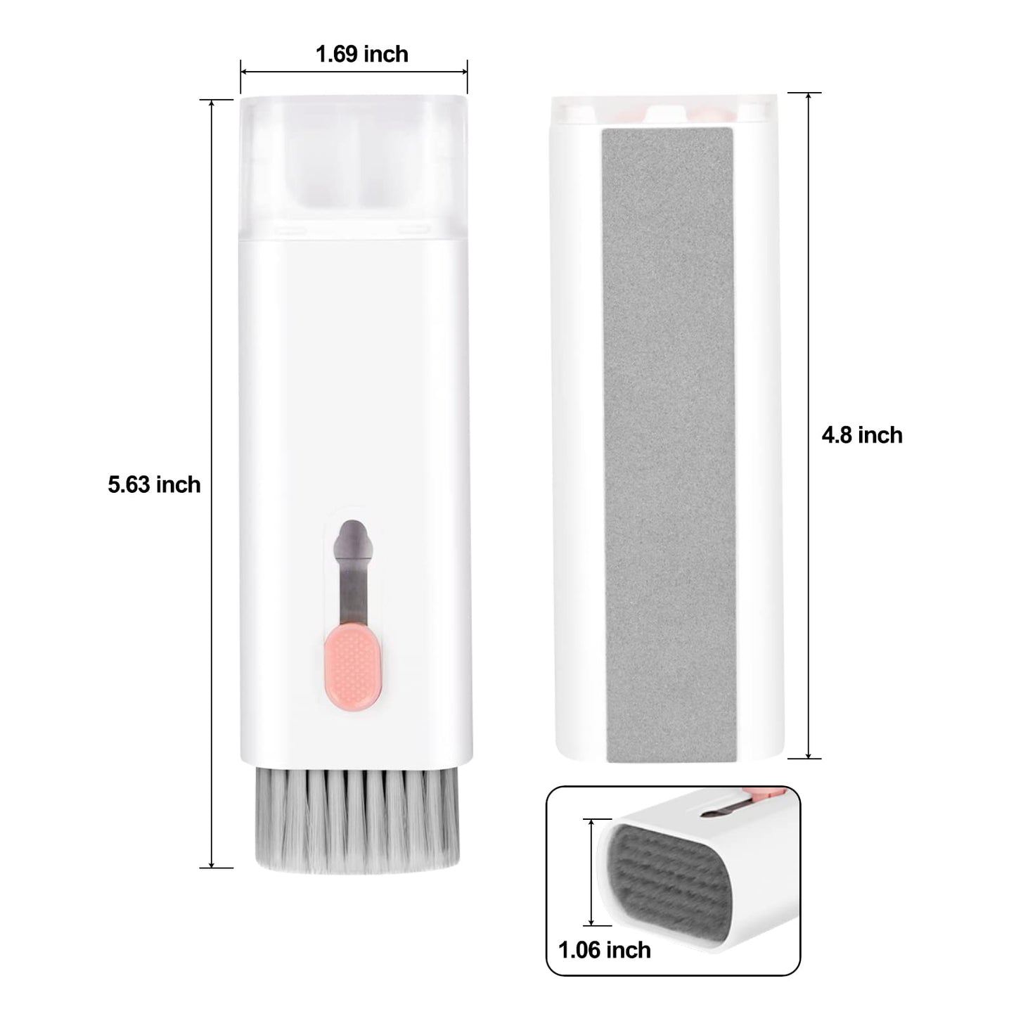 Kit de limpieza electrónica 7 en 1, limpiador de teclado, kit de limpieza de laptop para monitor, teléfono celular, auriculares, Lego, lente de cámara de computadora portátil (rosa)