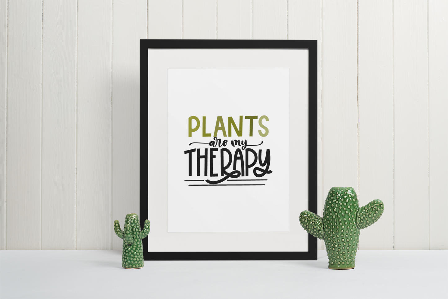 Plants Are My Therapy Plant Obsessed Humorous Home Wall Decor Print-0