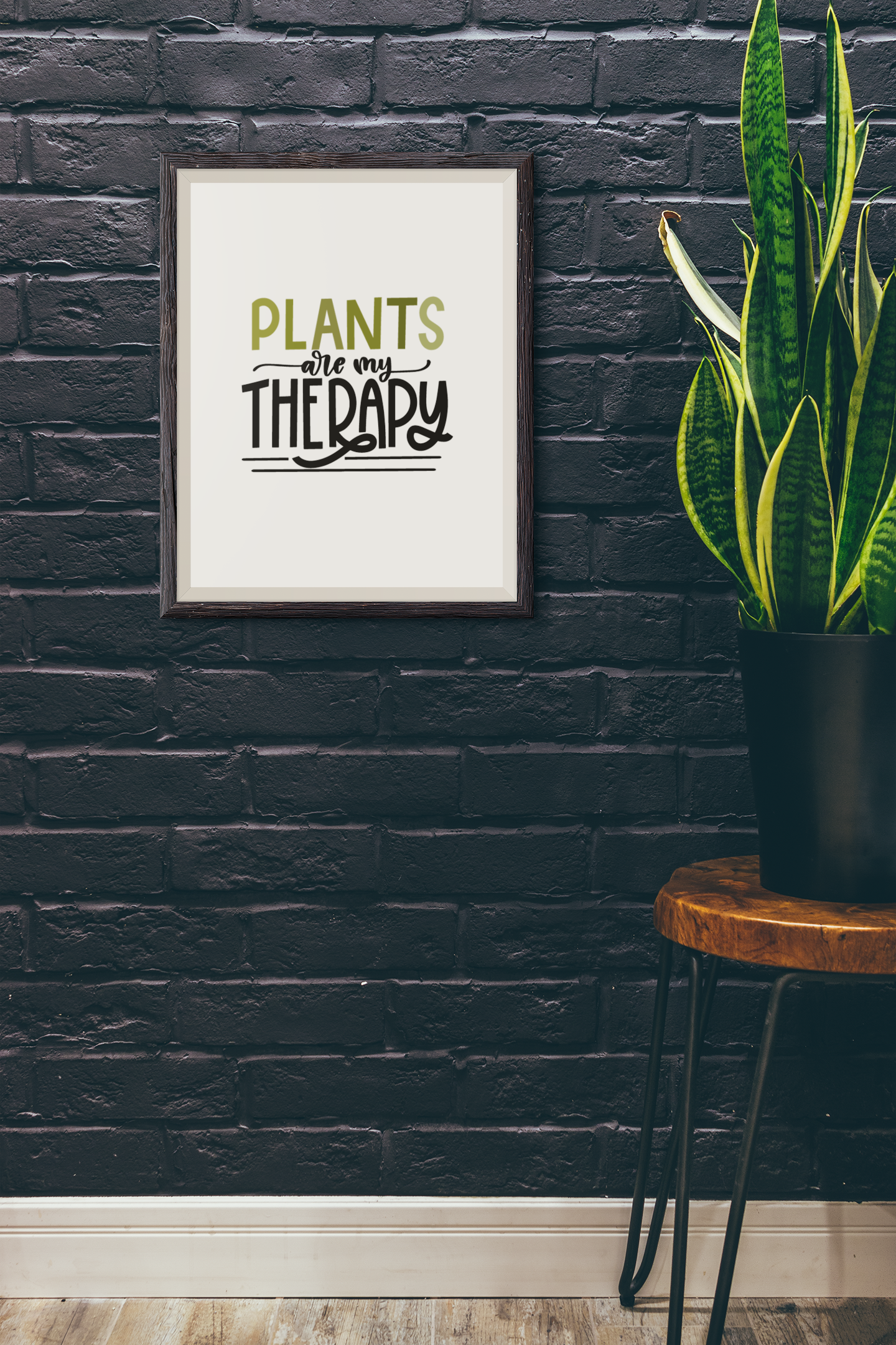 Plants Are My Therapy Plant Obsessed Humorous Home Wall Decor Print-1
