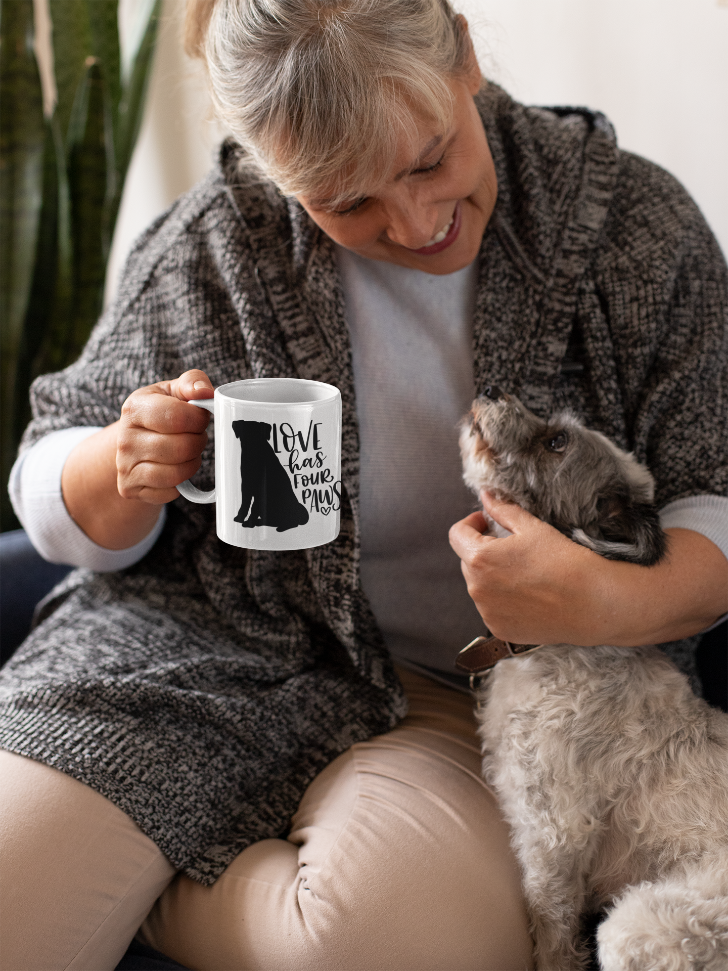 Love Has Four Paws Dog Mom Mug-1