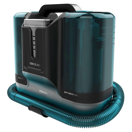 Cecotec Aspirador de Tapicerías con Cable Conga 4000 Carpet&Spot Clean. 400 W, 2 Depósitos: de Agua Limpia y Otro de Sucia, Pulverizador de Agua y 12 kpa de Succión, Radio de Acción 5m