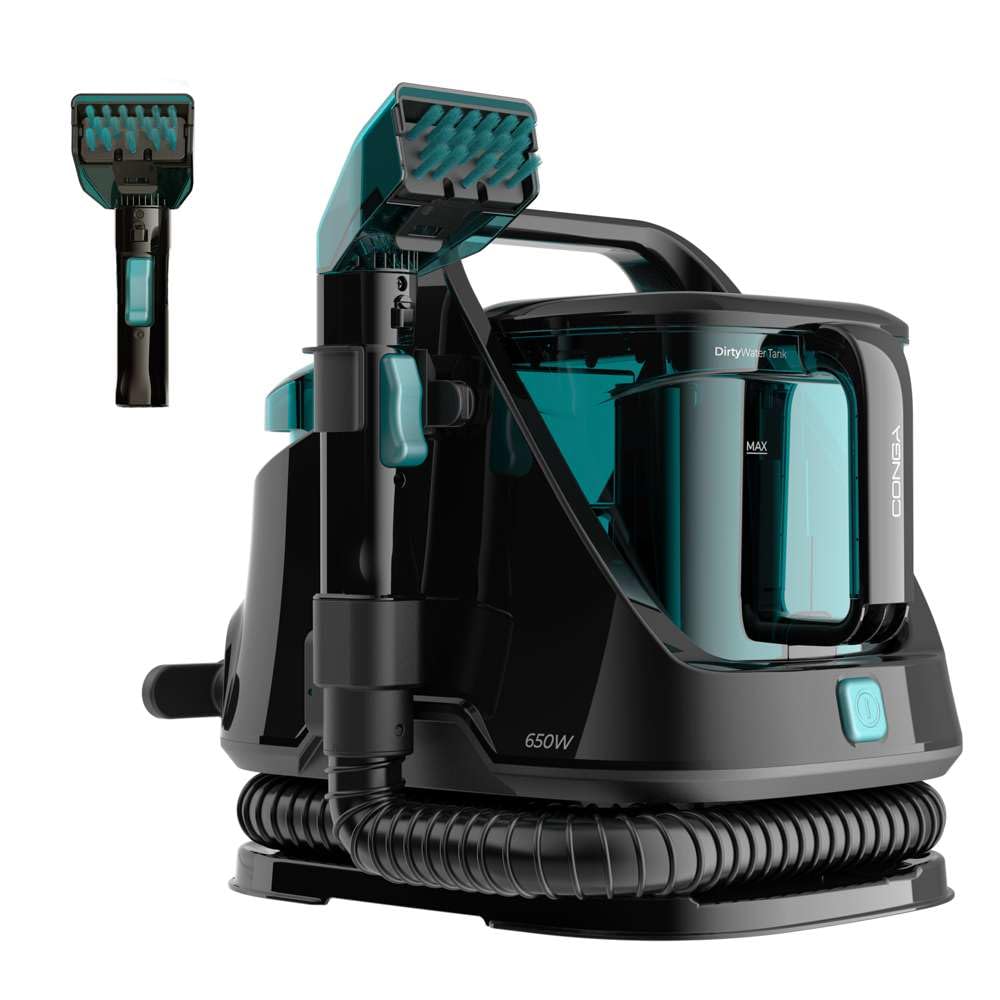 Cecotec Aspirador de Tapicerías con Cable Conga 4000 Carpet&Spot Clean. 400 W, 2 Depósitos: de Agua Limpia y Otro de Sucia, Pulverizador de Agua y 12 kpa de Succión, Radio de Acción 5m