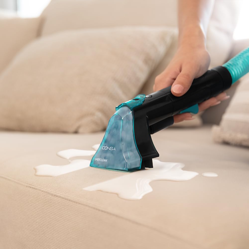 Cecotec Aspirador de Tapicerías con Cable Conga 4000 Carpet&Spot Clean. 400 W, 2 Depósitos: de Agua Limpia y Otro de Sucia, Pulverizador de Agua y 12 kpa de Succión, Radio de Acción 5m