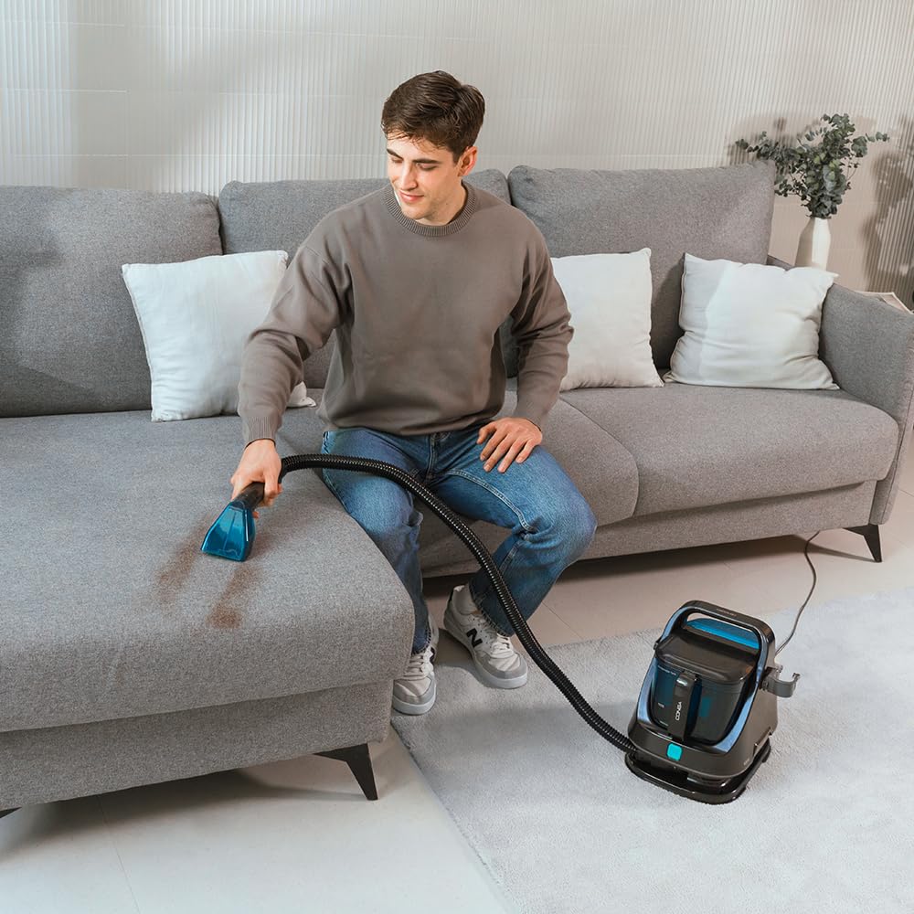 Cecotec Aspirador de Tapicerías con Cable Conga 4000 Carpet&Spot Clean. 400 W, 2 Depósitos: de Agua Limpia y Otro de Sucia, Pulverizador de Agua y 12 kpa de Succión, Radio de Acción 5m