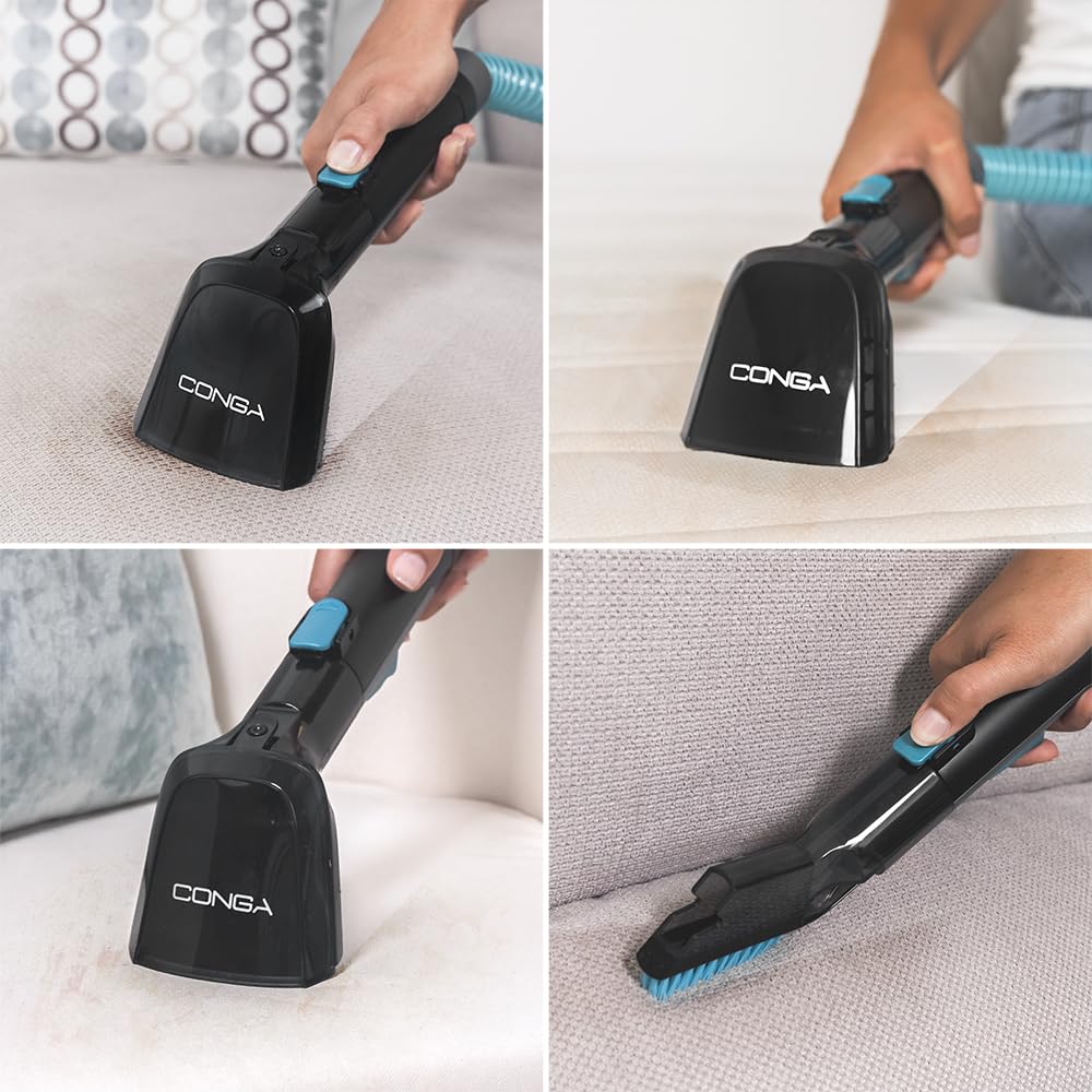Cecotec Aspirador de Tapicerías con Cable Conga 4000 Carpet&Spot Clean. 400 W, 2 Depósitos: de Agua Limpia y Otro de Sucia, Pulverizador de Agua y 12 kpa de Succión, Radio de Acción 5m