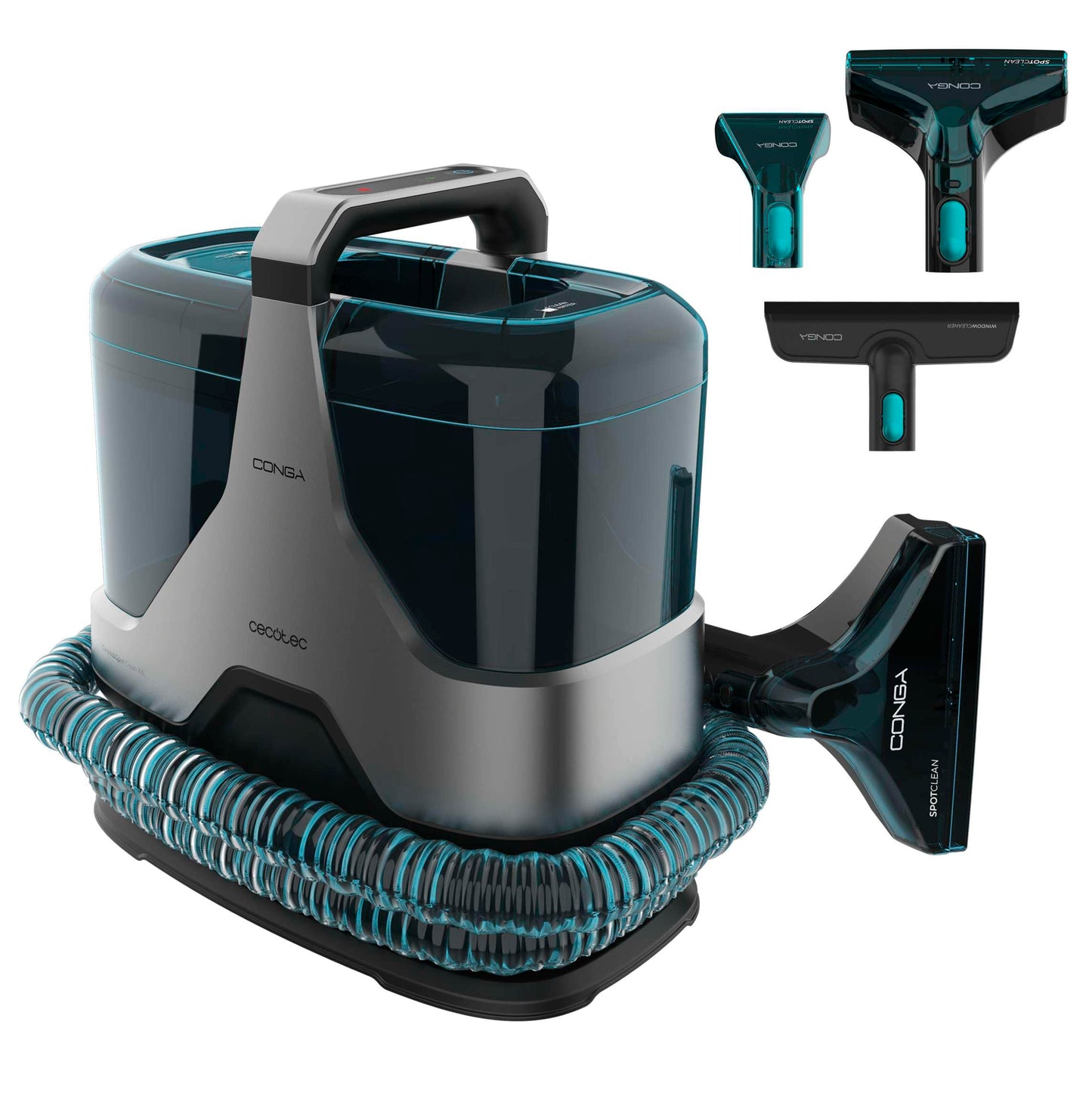 Cecotec Aspirador de Tapicerías con Cable Conga 4000 Carpet&Spot Clean. 400 W, 2 Depósitos: de Agua Limpia y Otro de Sucia, Pulverizador de Agua y 12 kpa de Succión, Radio de Acción 5m