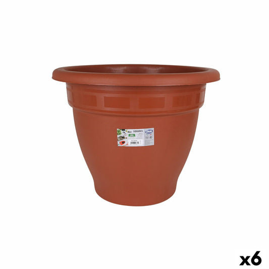 Plant pot Dem Squares Plastic Brown Ø 50 cm (6 Units)-0