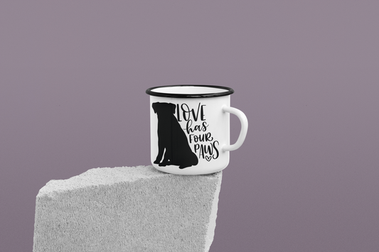 Love Has Four Paws Dog Mom Mug-0